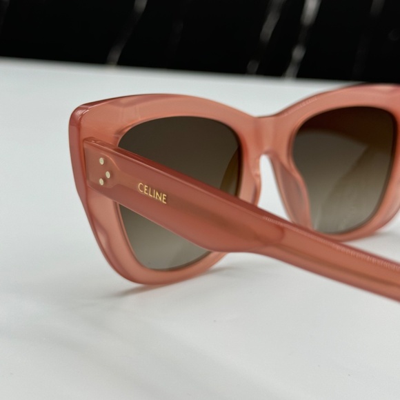 NEW CL40199I 74K CELINE PINK GREY CAT EYE WOMEN CELINE SUNGLASSES - Picture 5 of 10